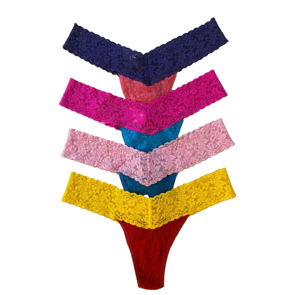 Hanky Panky Signature Lace Low Rise Thong One Size 2-12 NWT 4 Pack